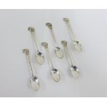 Set of six Siam Sterling silver teaspoons (6)