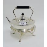 Epns spirit kettle and stand, complete with burner