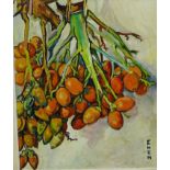 Mid 20th Century School 'Oranges' Oil-on-Board, signed, in a giltwood frame, 44 x 54cm