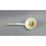 Early 19th century Coalport porcelain 'Japan' patterned sauce ladle, 17.5cm long