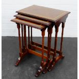 Burrwood nest of three tables, 60 x 50cm (3)