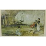 William Russell Flint Coloured print, in a glazed frame, 37 x 22cm