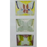 Rona Finnigan 'Butterflies' Coloured screen print numbered 105, signed in pencil, entitled and dated