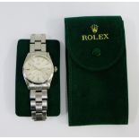 Rolex Oyster Precision, Gents wristwatch, the silvered dial with hour batons, on stainless steel