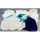 Quantity of children's vintage clothing to include cotton blouses, linen shorts and trousers, babies