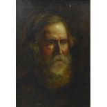 Possibly 19th Century School 'Head and Shoulders Portrait of a Bearded Gent' Oil-on-Canvas, signed