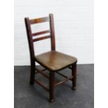 Oak child's chair, 61 x 30cm