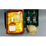 Miniature whisky's to include The Crabbie's Whisky Mac Kit, and a miniature Glenkinchie and shot