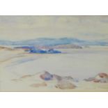 William Mervyn Glass 'Evening Calm' Watercolour, signed with initials, with a Doig Wilson & Wheatley