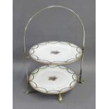 Aynsley china and Epns two tier cake stand