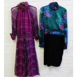 Two ladies vintage dresses to include Donald Campbell at Chatelaine and Regamus of London dress size