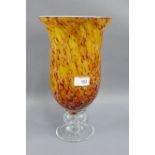 V. Nason & Co of Murano, Italy, large glass goblet vase on knop stem, 32cm high