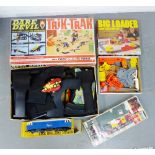 Vintage toys to include Trik-Trak, The Big Big Train, Big Loader Construction Set and Lego, (4)