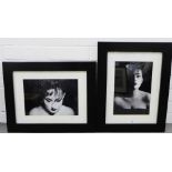 Pair of black and white framed photographic prints, in glazed frames, 20 x 30cm, (2)