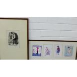 Two framed 'Golfing' prints, (2)