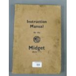Instruction manual for the MG Midget, Series T Vehicle