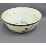 Large Japanese porcelain floral patterned bowl