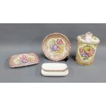 Collection of Bristol China Company pottery to include soap dish, jar and cover and two other
