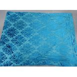 Modern blue plush throw