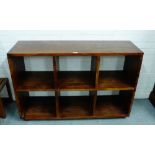 Modern hardwood open bookcase / display cabinet , 80 x 118cm