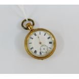 Waltham gold plated fob watch