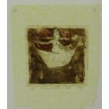 Marj Bond, RSW 'Indian Woman on Bird' Artist Proof Etching, signed and entitled in pencil, in a