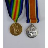 WWI War & Victory medal pair awarded to 284828 A. SJT. G.E McCORD RE (2)