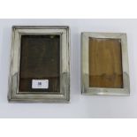 George V silver photograph frame, Birmingham 1911 together with a Epns frame (2) largest 20 x 15cm