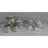 Quantity of Epns wares to include a fern etched tea and coffee set etc., (a lot)