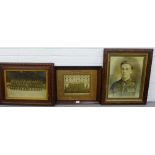 Group of three black and white framed Military photographs to include 'Combined Sergeant's Mess', '