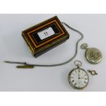 Late Victorian silver cased pocket watch by John Forrest together with a modern pocket watch and