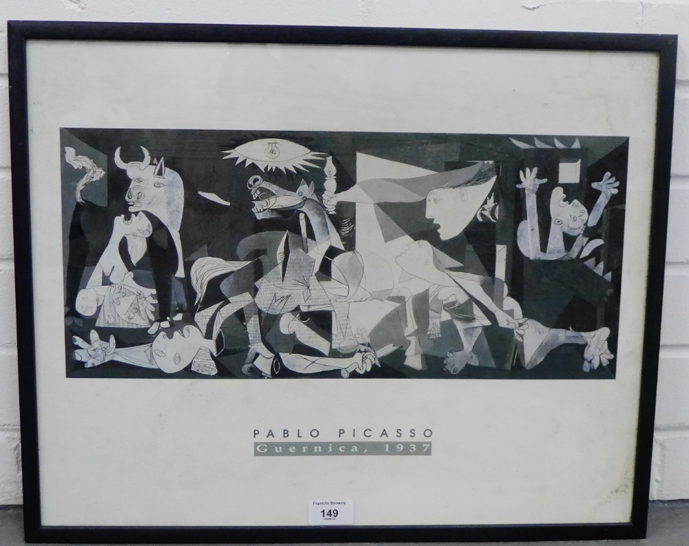 Guernica, framed Pablo Picasso print, 53 x 43cm