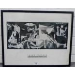 Guernica, framed Pablo Picasso print, 53 x 43cm