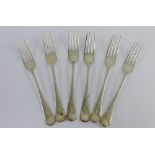 Set of six silver table forks, Sheffield 1901 (6)