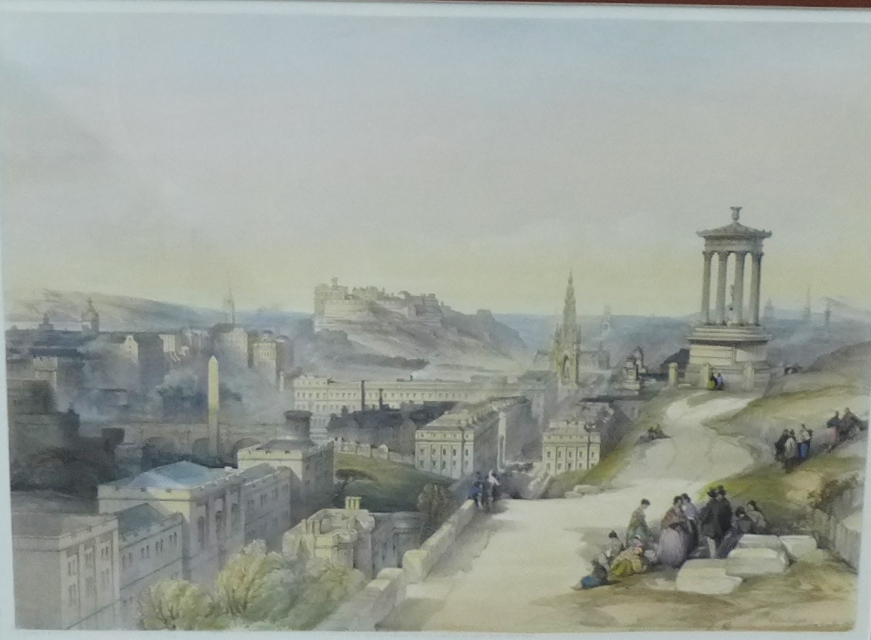 After David Roberts RA, Edinburgh from Calton Hill, engraved by Robert Carrick, circa 1850,