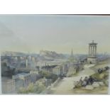 After David Roberts RA, Edinburgh from Calton Hill, engraved by Robert Carrick, circa 1850,