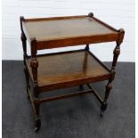 Early 20th century oak two tier trolley, 35 x 62cm