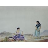 William Russell Flint, coloured print, 70 x 50cm