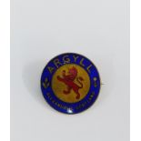 Vintage Argyll enamel vehicle badge by Gaunt