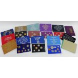 British Royal Mint proof coin sets, 1970 - 1982, together with Proof Coinage of Jersey 1980 (14)