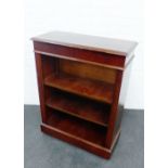 Mahogany open bookcase, 95 x 73cm