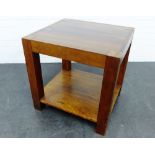 Contemporary hardwood square side table, 61 x 61cm