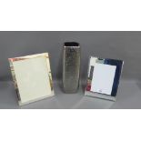 Gorham electro plated photograph frame, together with a glass frame, largest 21 x 26cm, and a silver