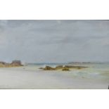 W. Glover 'North Bay, Iona' Watercolour, signed, entitled and dated '96, in a glazed frame, 65 x