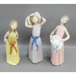 Collection of three Lladro porcelain figurines, (3)