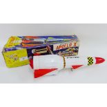 Apollo X, battery powered space rocket, Hong Kong No 425, boxed