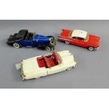 Three toy cars, (3)