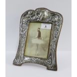 Art Nouveau silver photograph frame, Birmingham 1910, 23 x 16cm