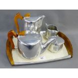 Five piece Picquet ware tea and coffee set, (5)