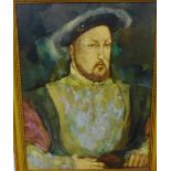 Coop 'Henry VIII' Oil-on-Canvas board, signed and dated '70, in a giltwood frame, 59 x 79cm